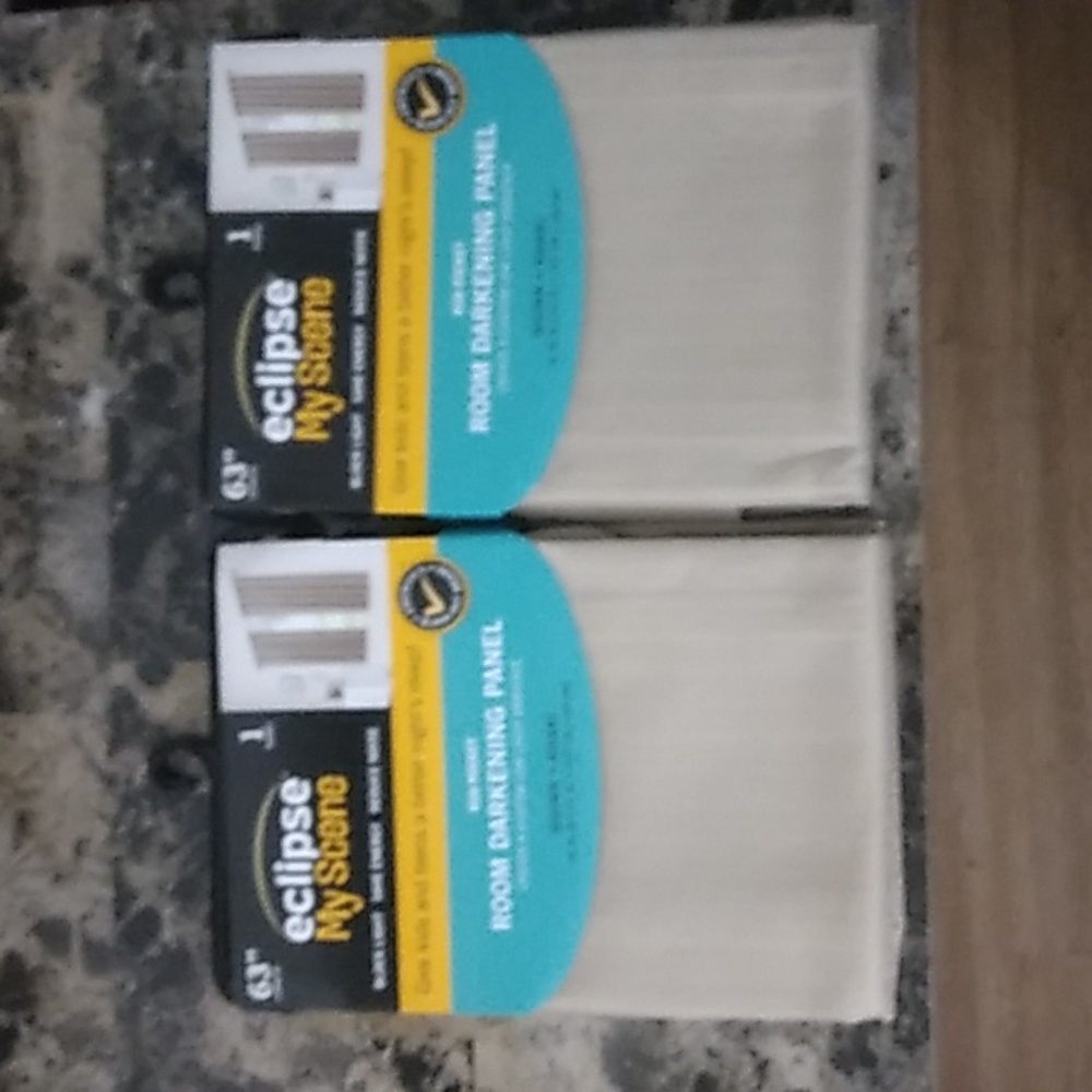2 Pack of ECLIPSE MY SCENE BLACK OUT PANELS~ 42" x 63" Panel ~ kHAKI ~Two Panels